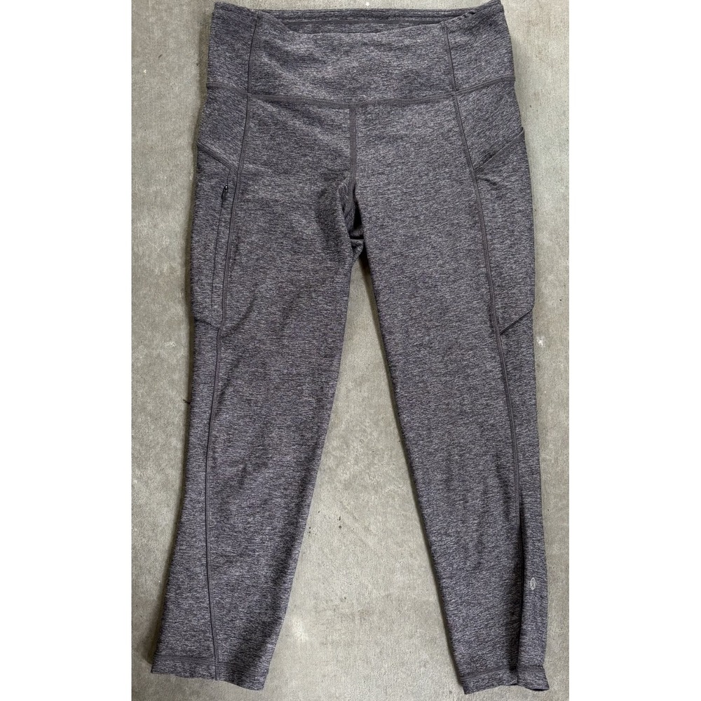 Lululemon Womens Speed Up Crop Legging Heather Gray Yoga Gym Workout Stretch 6